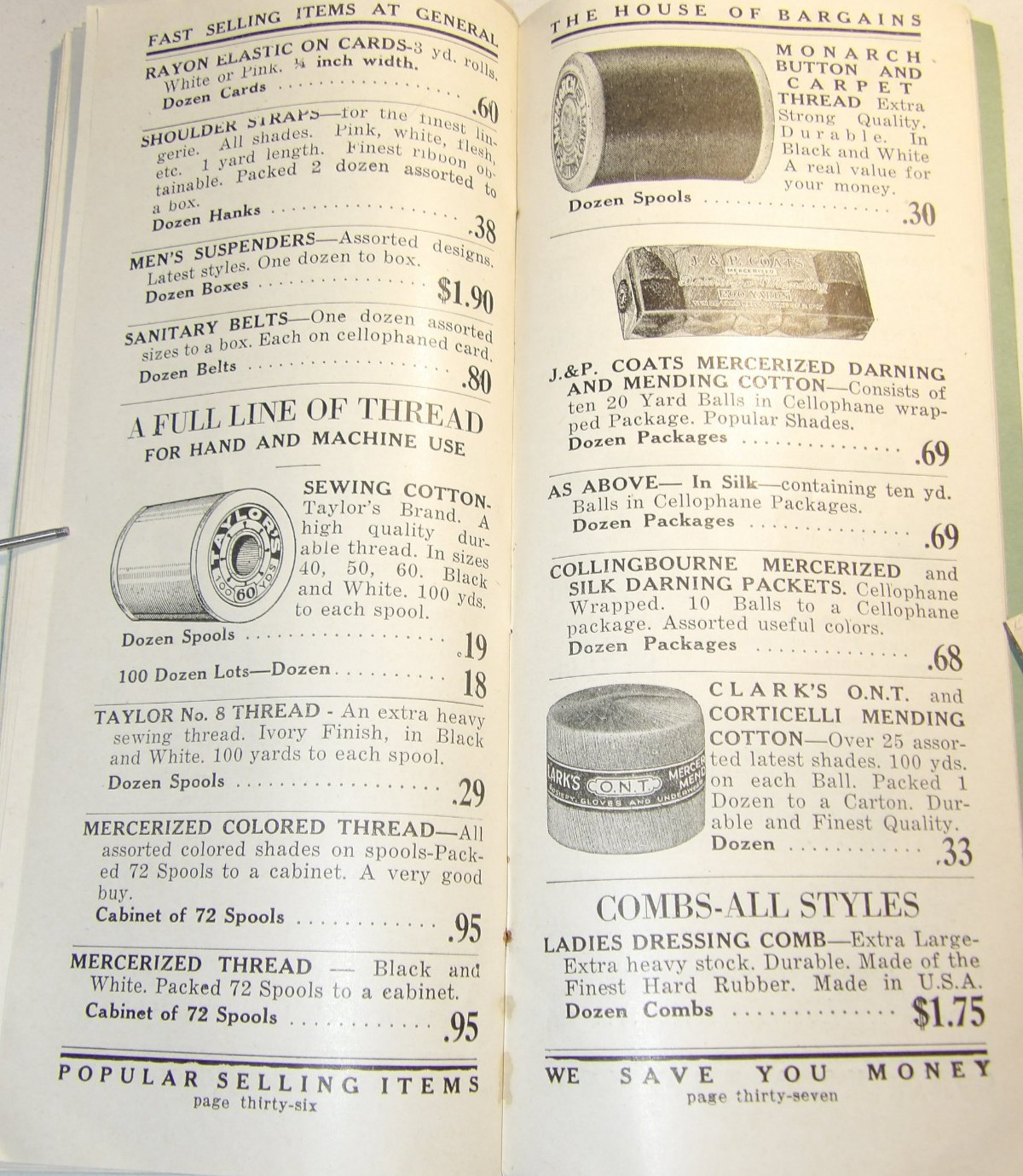 VTG 1930s DRUG STORE WHOLESALE CATALOG! DEPRESSION PRICES! CONDOMS/SHAVING/MEDS!
