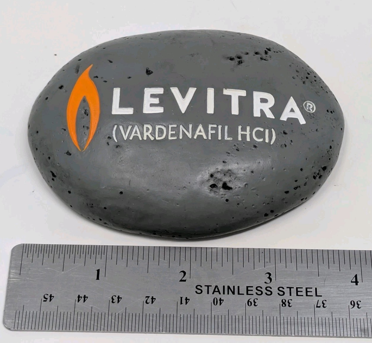 Levitra Rock Paperweight Pharmaceutical Drug Rep Collectible