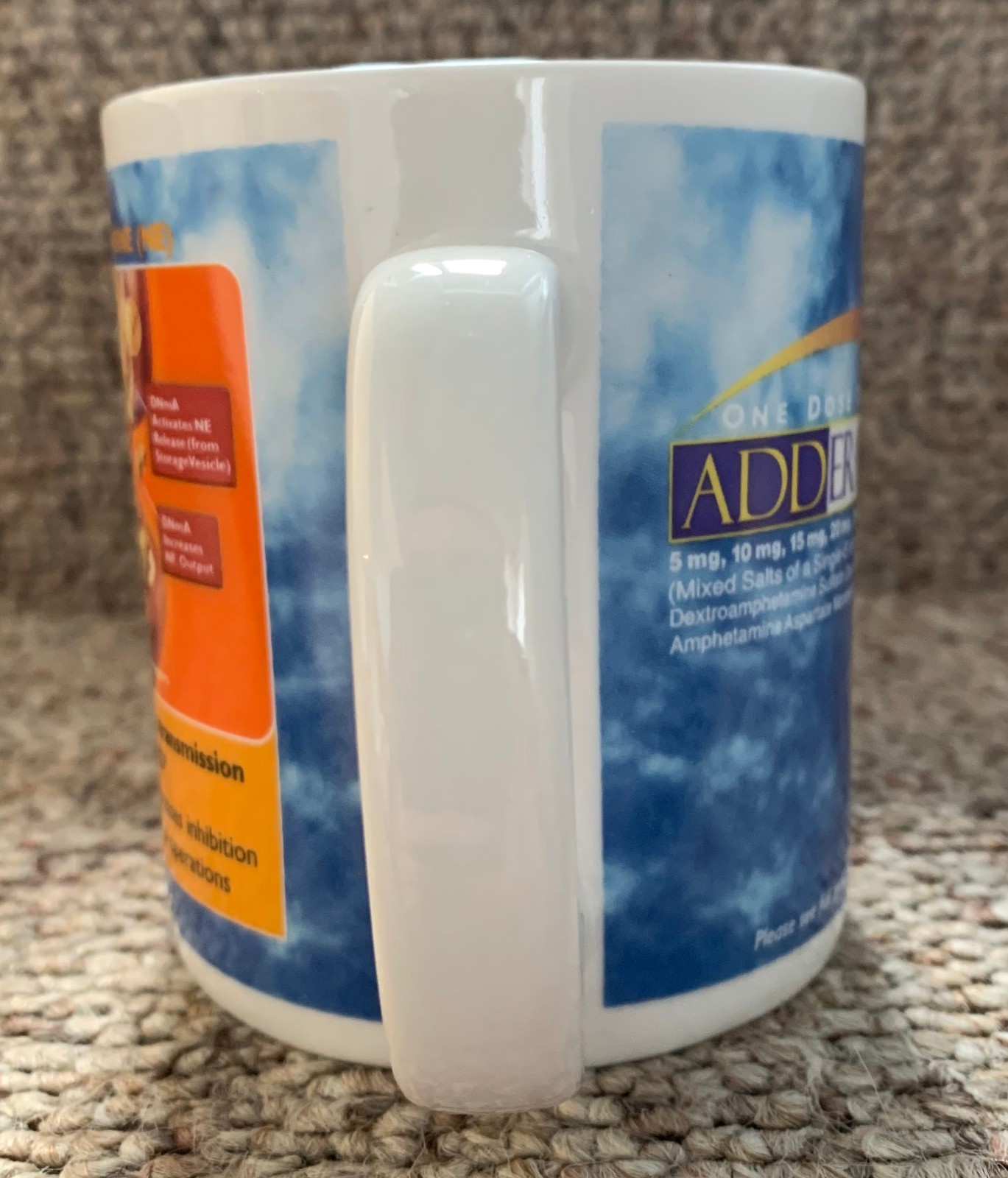 Vintage Adderall Pharmaceutical Mug Promotional Ad