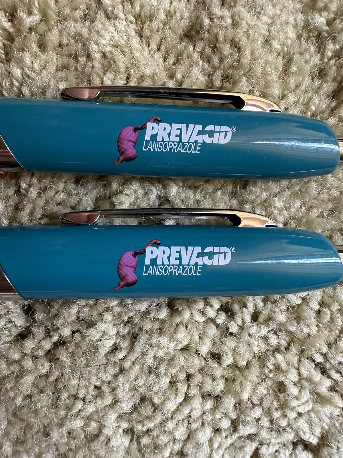 Prevacid Drug Rep Pharmaceutical Advertising Pen Metal Wide Pink Grip