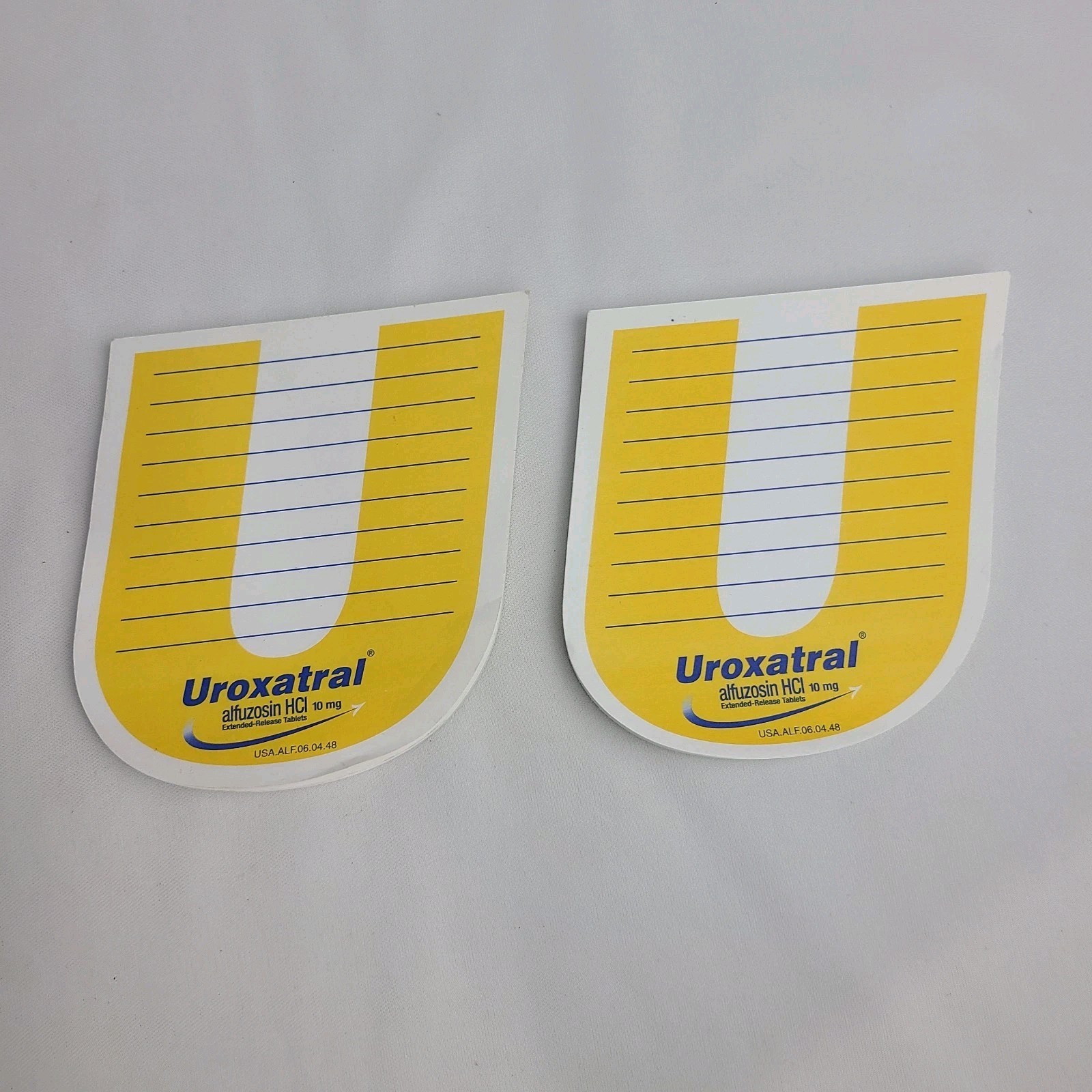 Uroxatral Post-It Note Pads Pharmaceutical Drug Rep Advertising Promo Giveaway