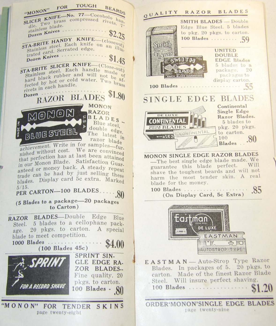 VTG 1930s DRUG STORE WHOLESALE CATALOG! DEPRESSION PRICES! CONDOMS/SHAVING/MEDS!