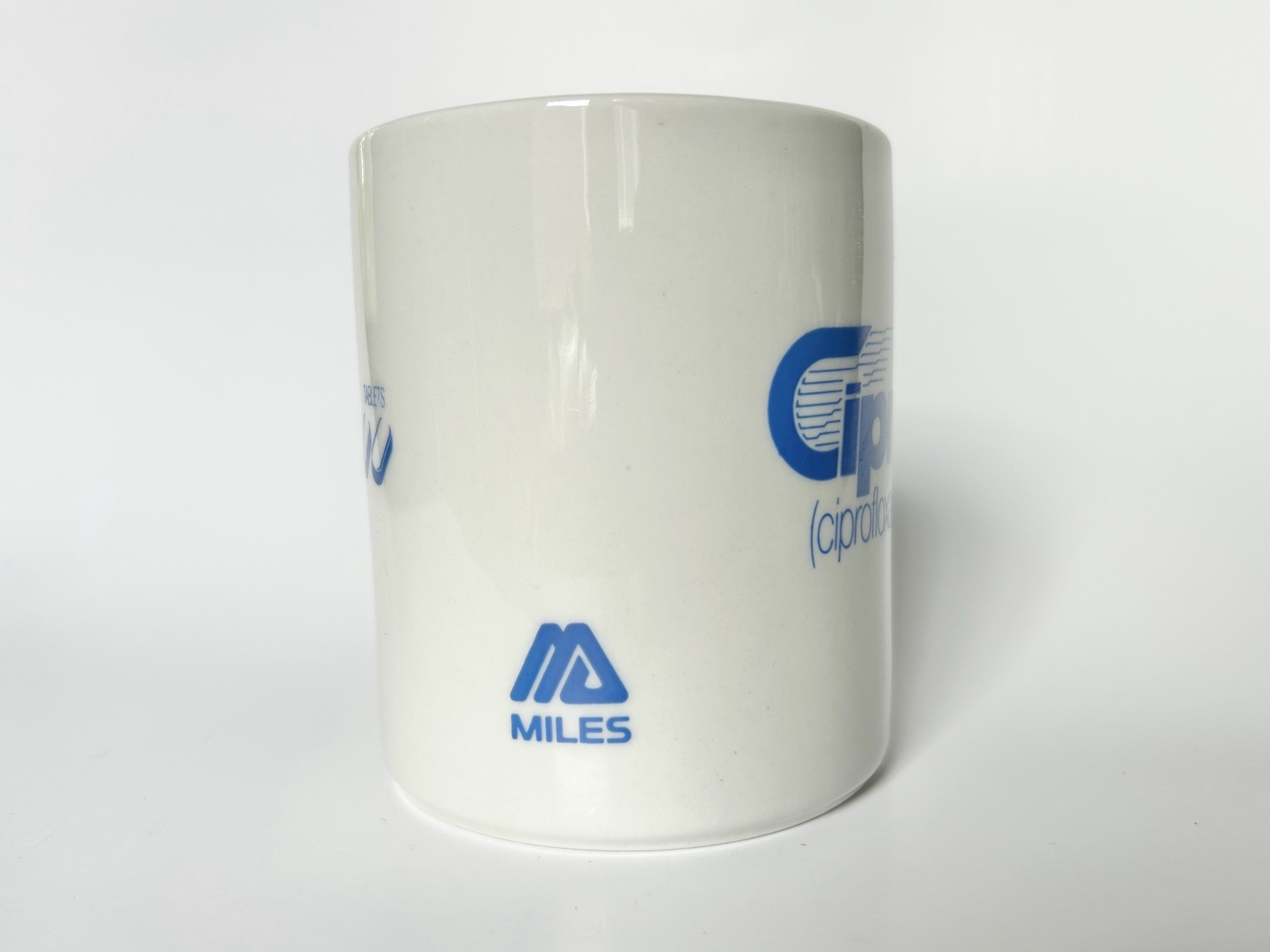 Vintage Cipro Mug Ceramic Pharmaceutical Promotion Drug Rep Advertising