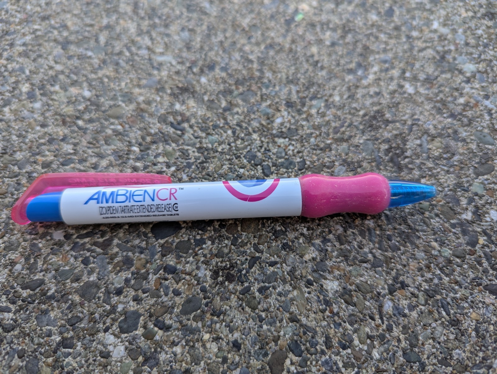 RARE Ambien CR HOT PINK GEL Ink Pen Drug Rep Pharmaceutical Collectible