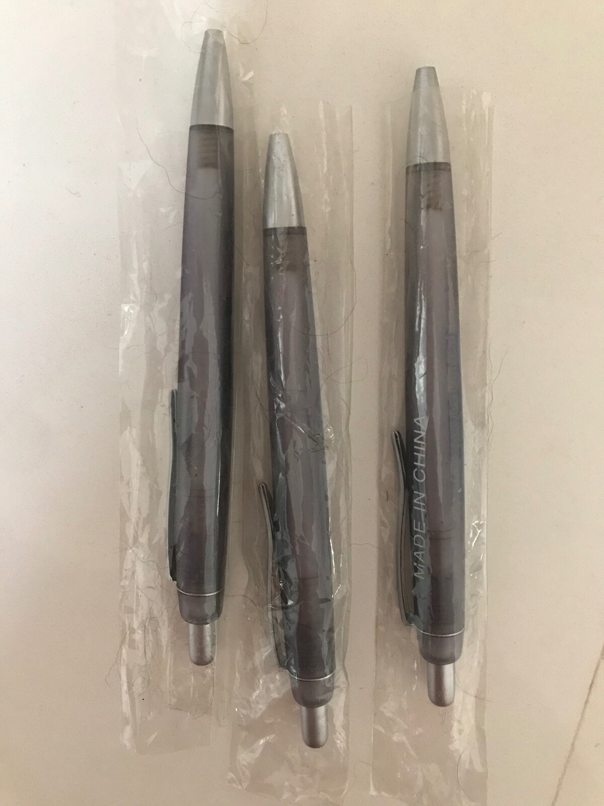 3 New Original Wrapping CLARINEX Pens Grayish Lavender Color with Logo