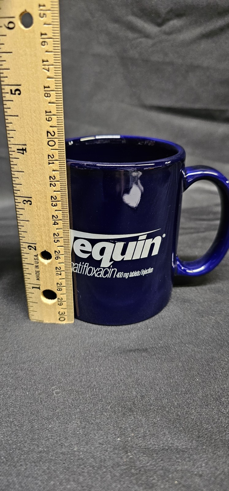 Vtg Pharma Mug Tequin Gatifloxacin Bms Collectible Discontinued Drug Rep Swag