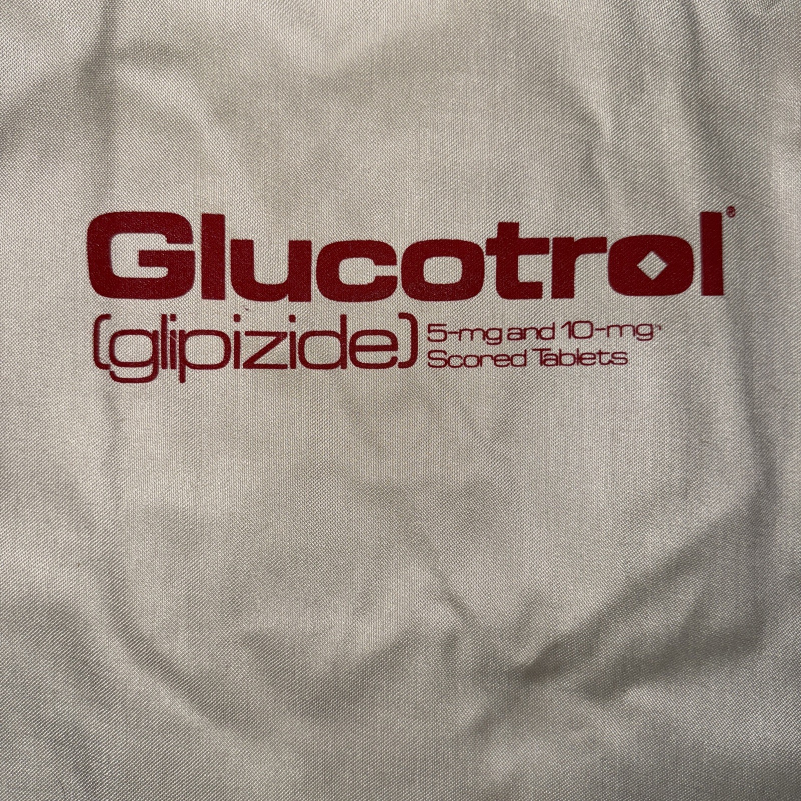 Glucotrol Glipizide Tote Bag Canvas Drug Rep Pharmaceutical Promo Advertising