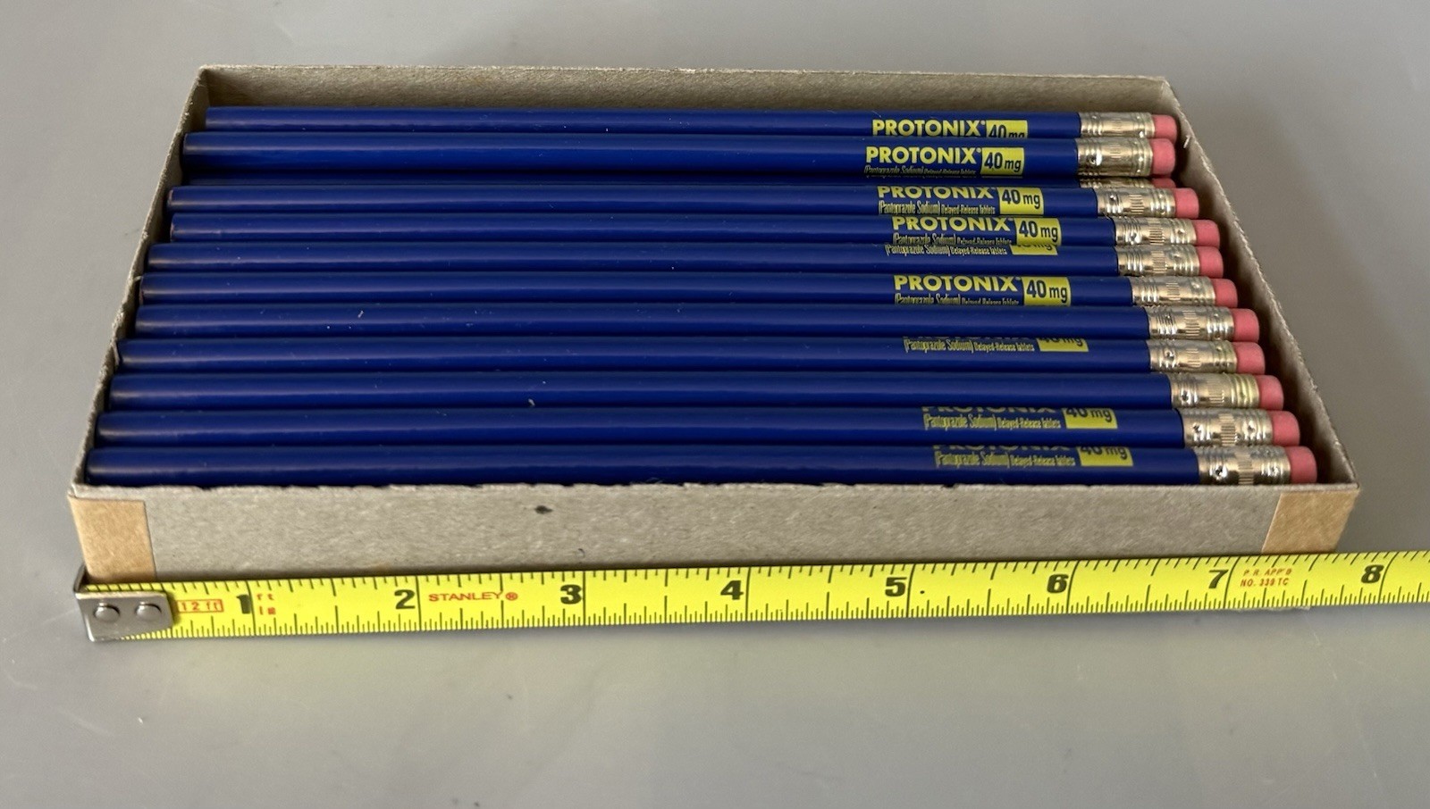 Lot of 50 Protonix Pencils — New Open Box — Pharmaceutical Drug Rep Advertising