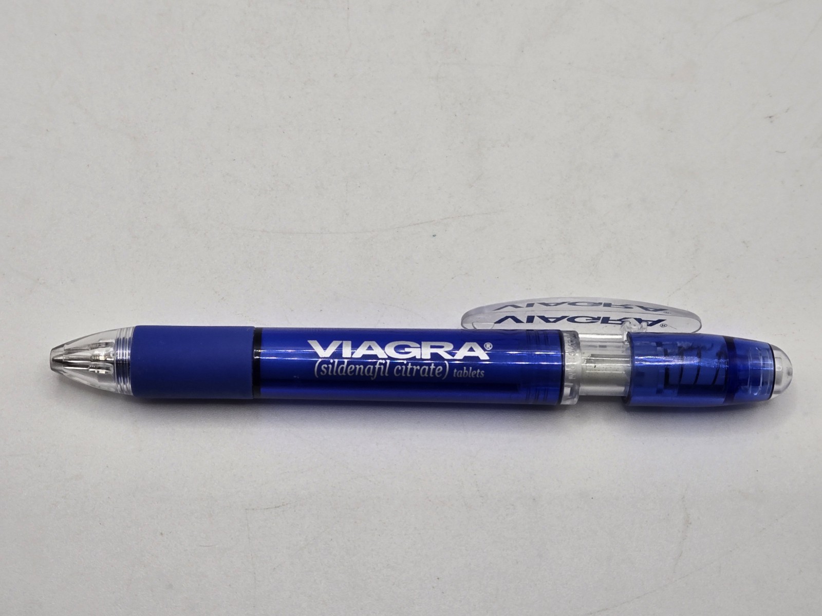 VIAGRA Plastic Wide Body Ink Pen Pharmaceutical Drug Rep Promo Vintage WRITES