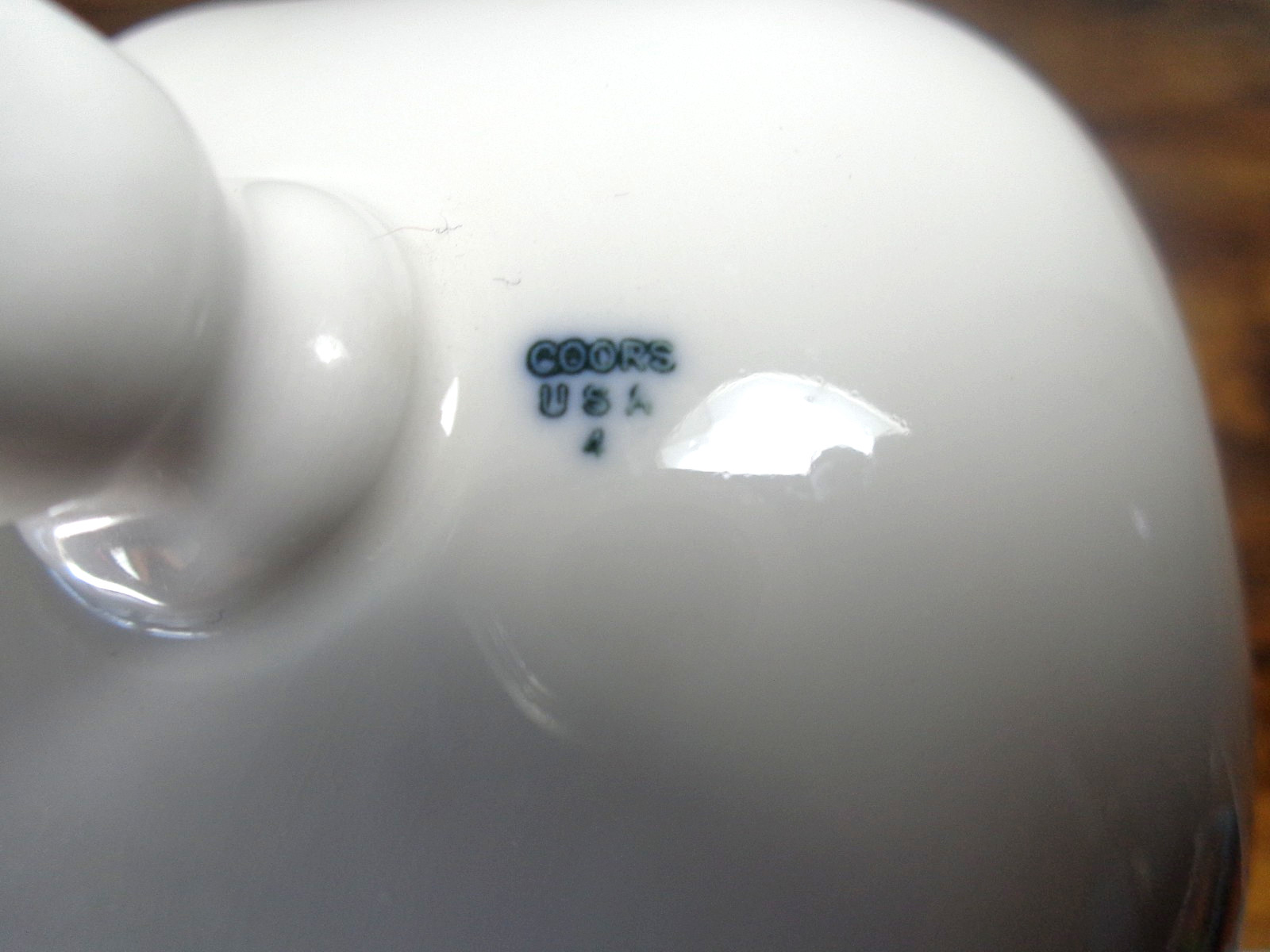 Coors USA Porcelain Lab Ware w Handle & Spout 4 NO CHIPS, FAST SHIPPING