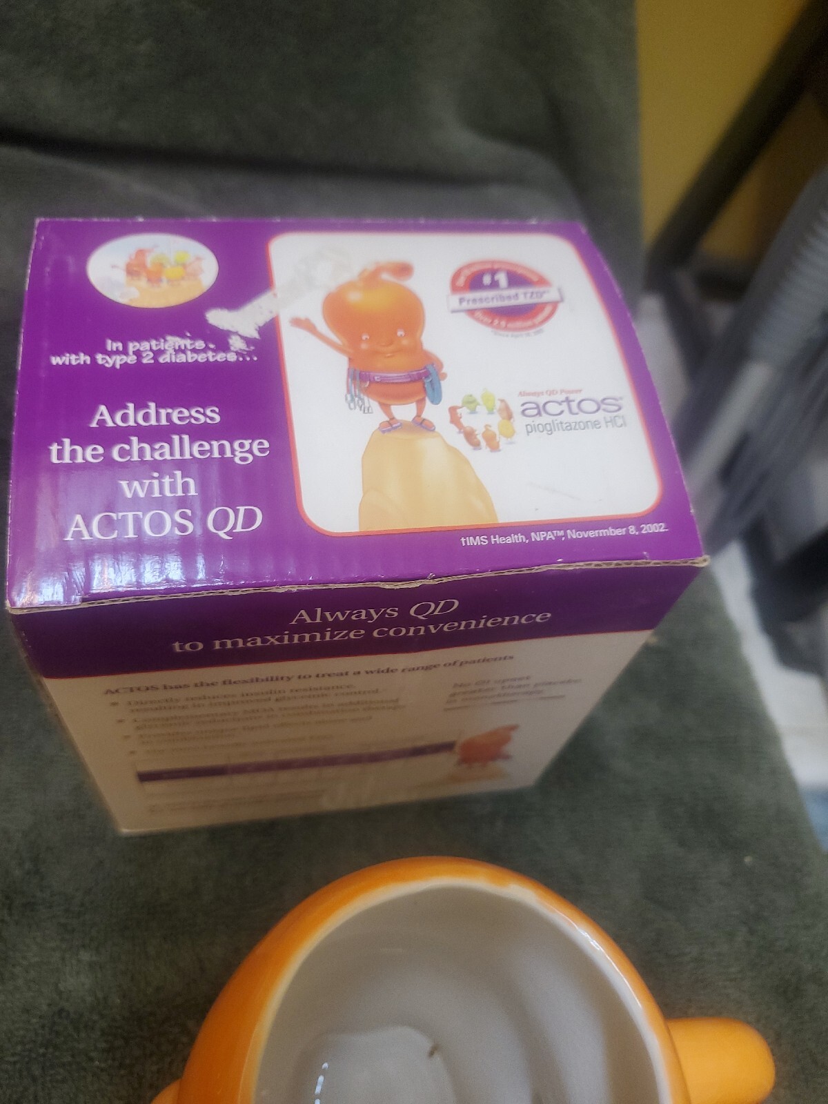 Actos Pharmaceuticals Advertising Ceramic Coffee/Tea Mug New In Box