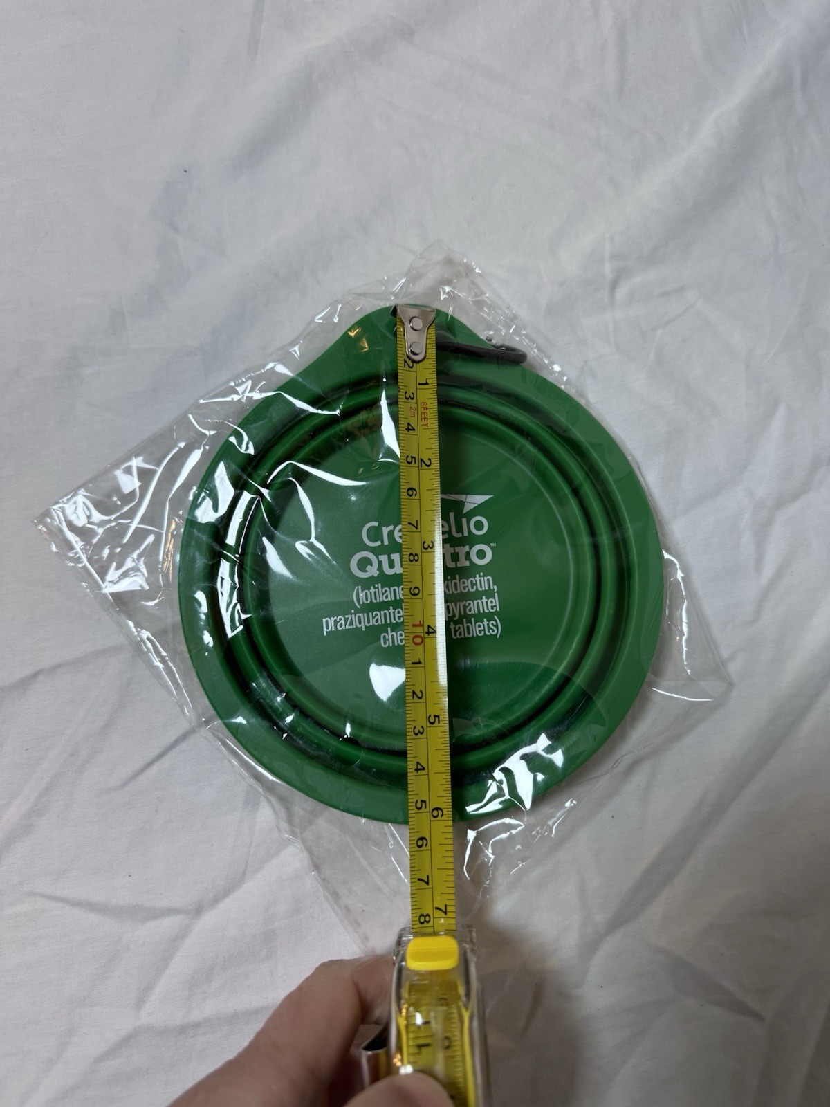 Credelio Quattro Pharmaceutical Collectible New Green Collapsible Water Pet Bowl