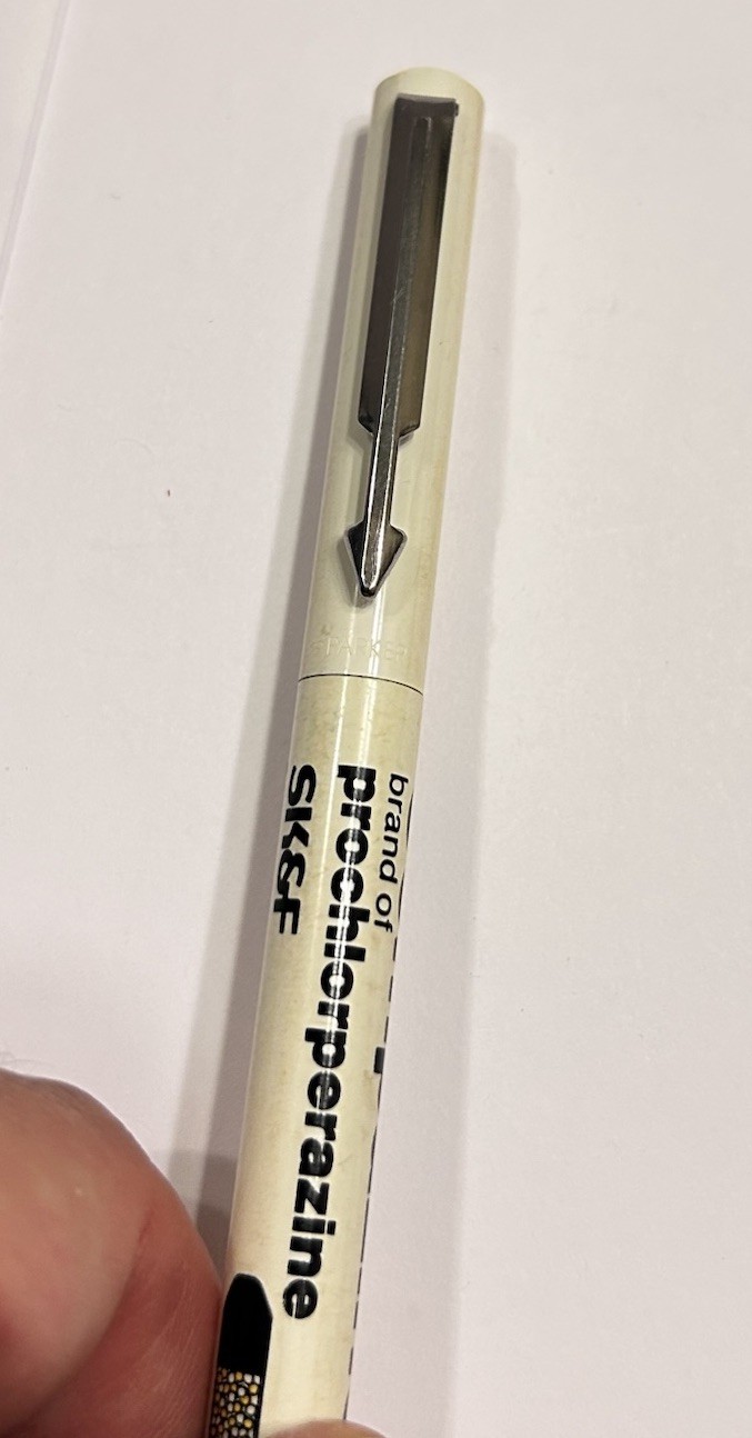 PARKER VECTOR Rollerball Pen Med Drug Promo Pharmaceutical Advertising Compazine