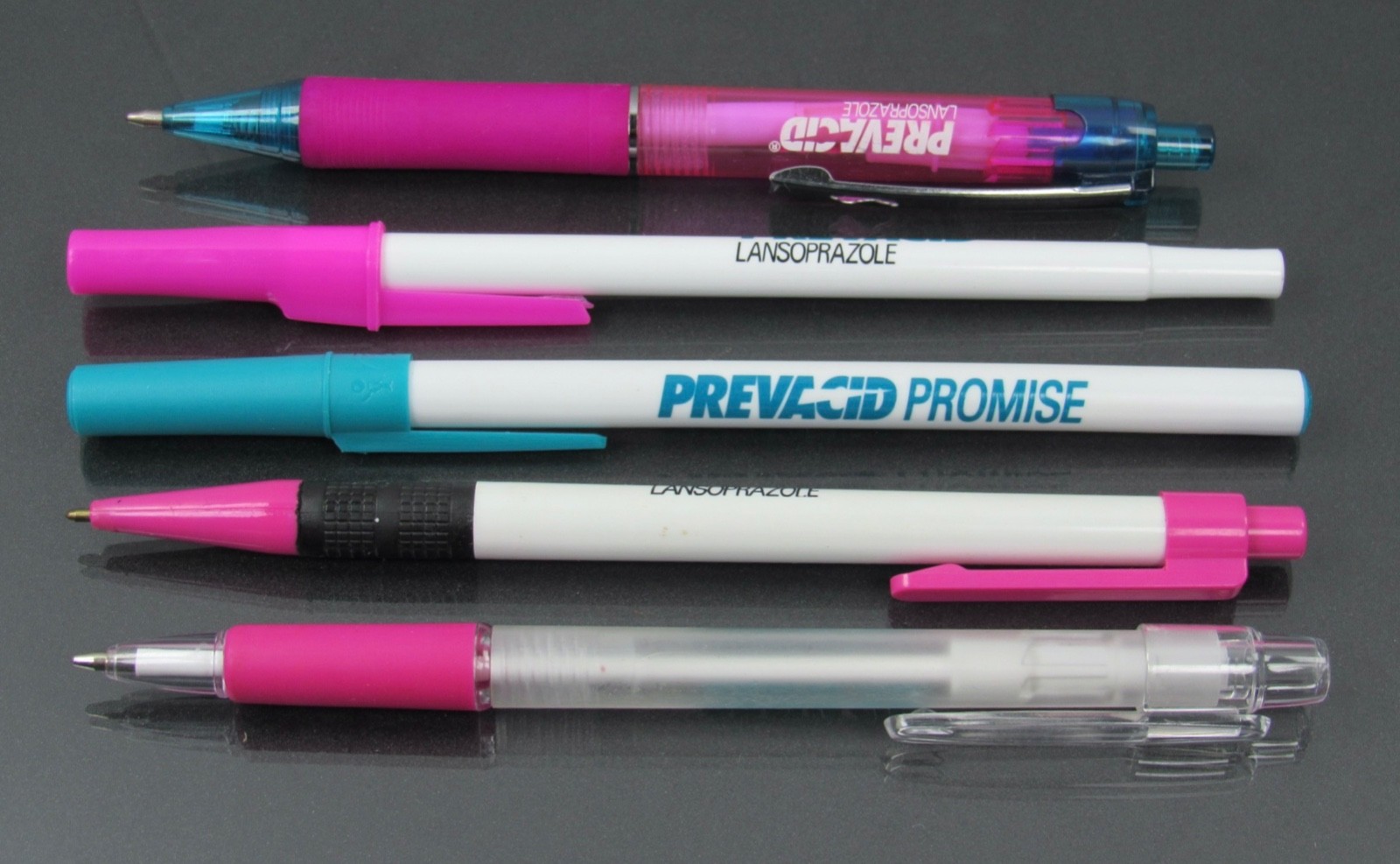 Lot of 5 Prevacid PENS Drug Rep Pharmaceutical Promo Medical Advertising