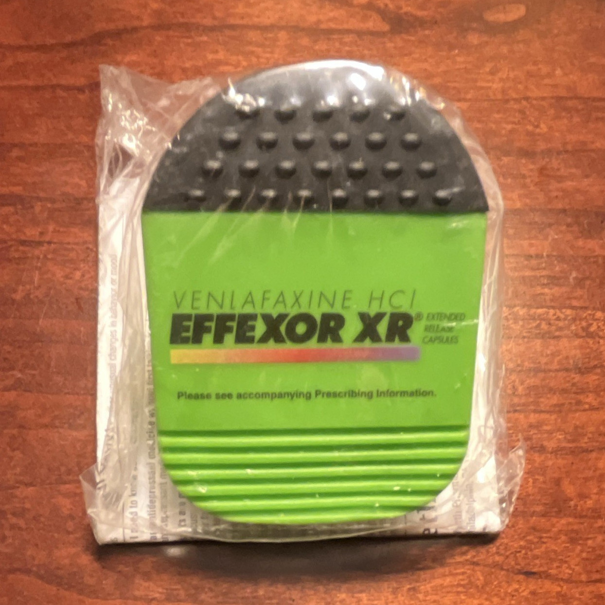 Effexor XR Venlafaxine HCl Drug Rep Pharma Clip Green/Black Original Packaging