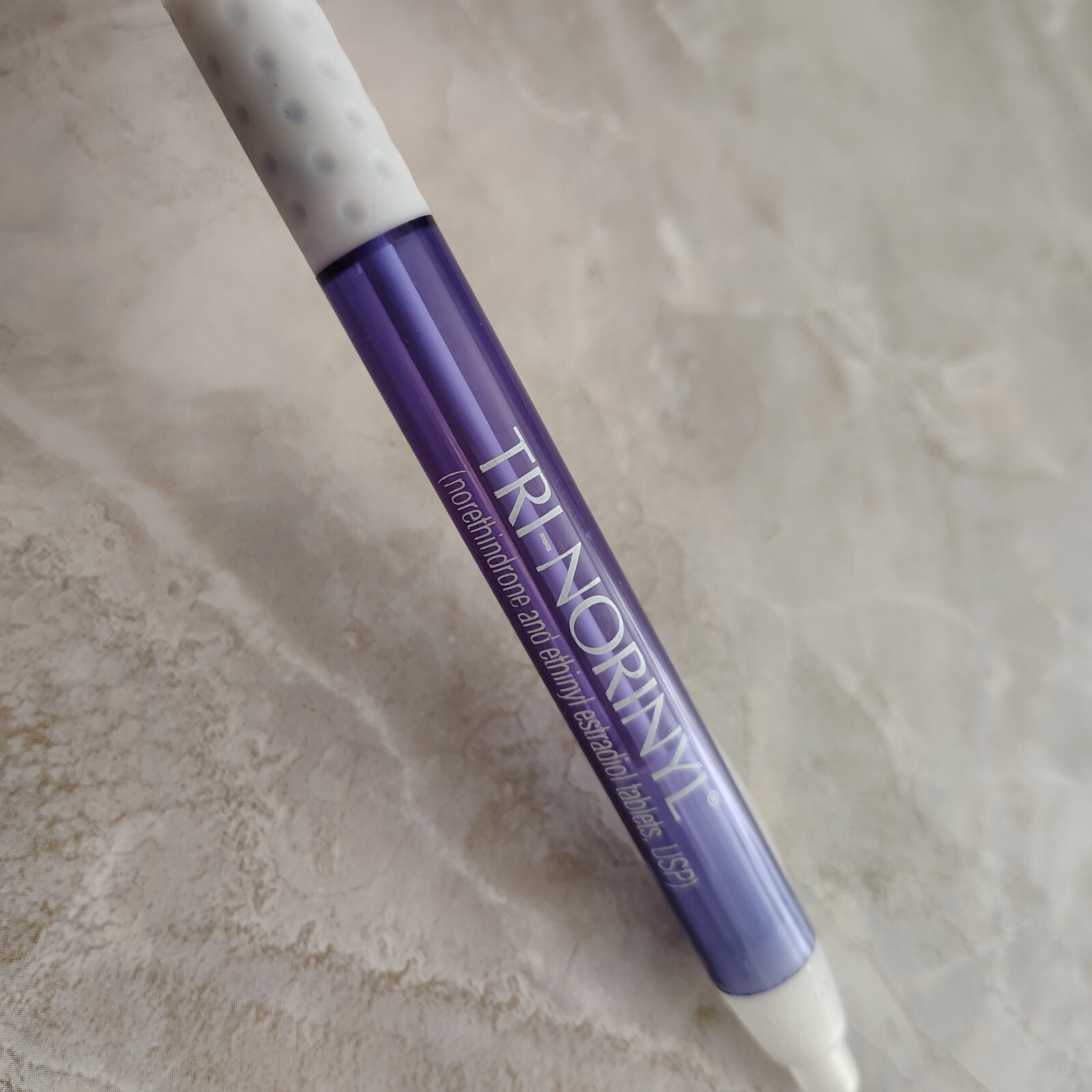 HTF Tri-Norinyl Pharmaceutical Drug Rep Pen Promo Ultra Rare Purple White