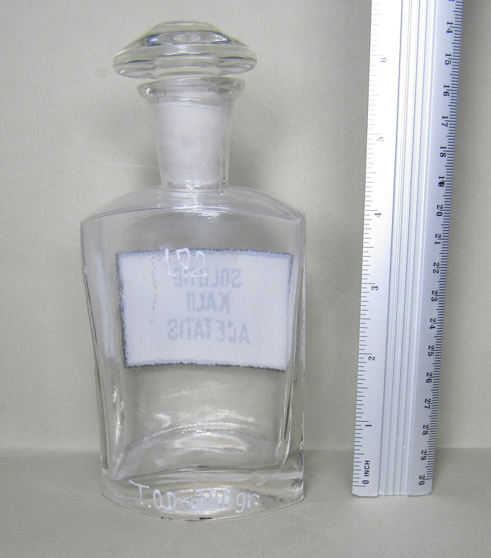 Vintage Medical Science Glass Bottle,Germany,SOLUTIO KALII ACETATIS