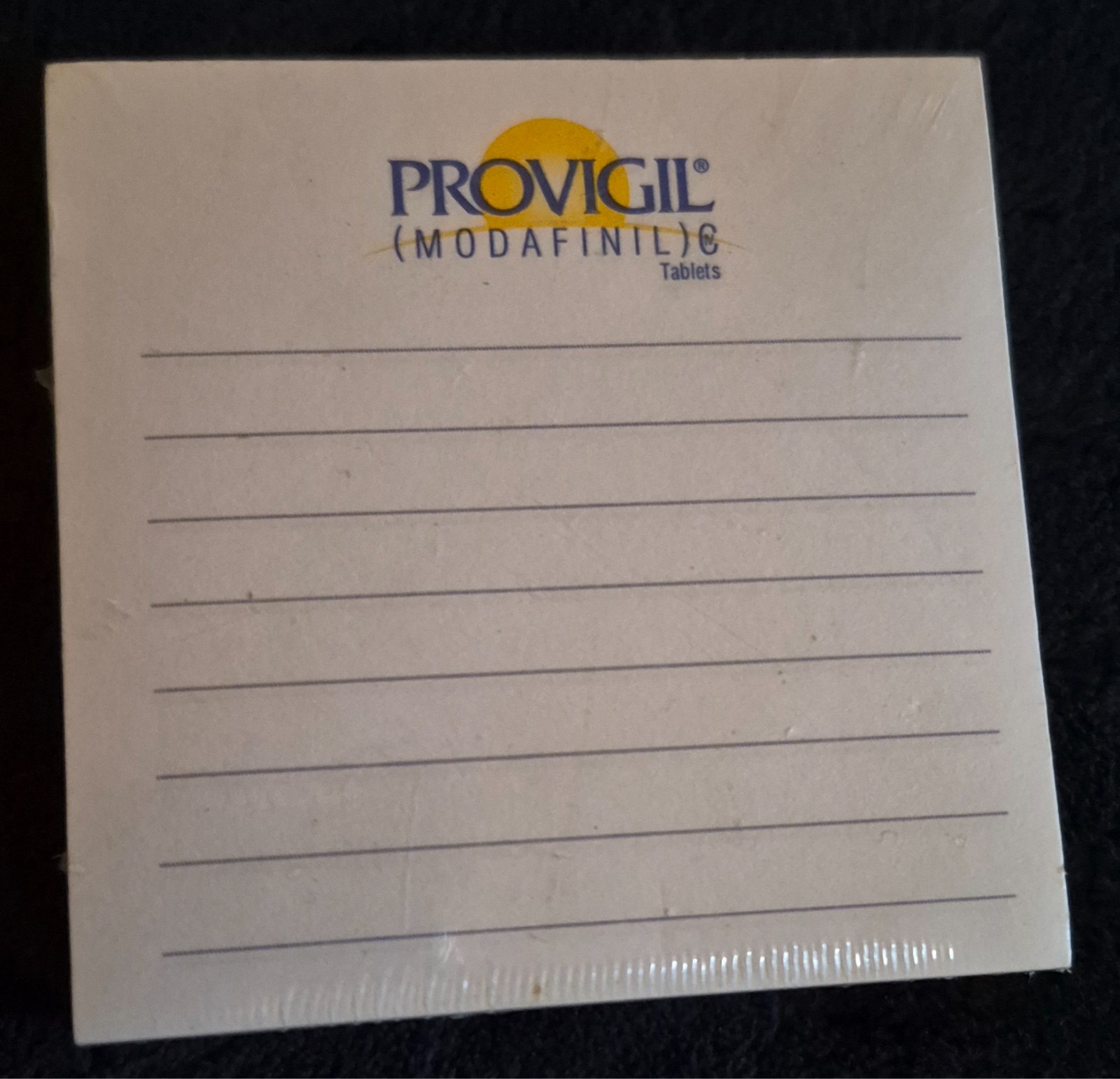 Provigil Promotional Note Pad Cube NEW Sealed Pharmaceutical Drug Rep Pharma