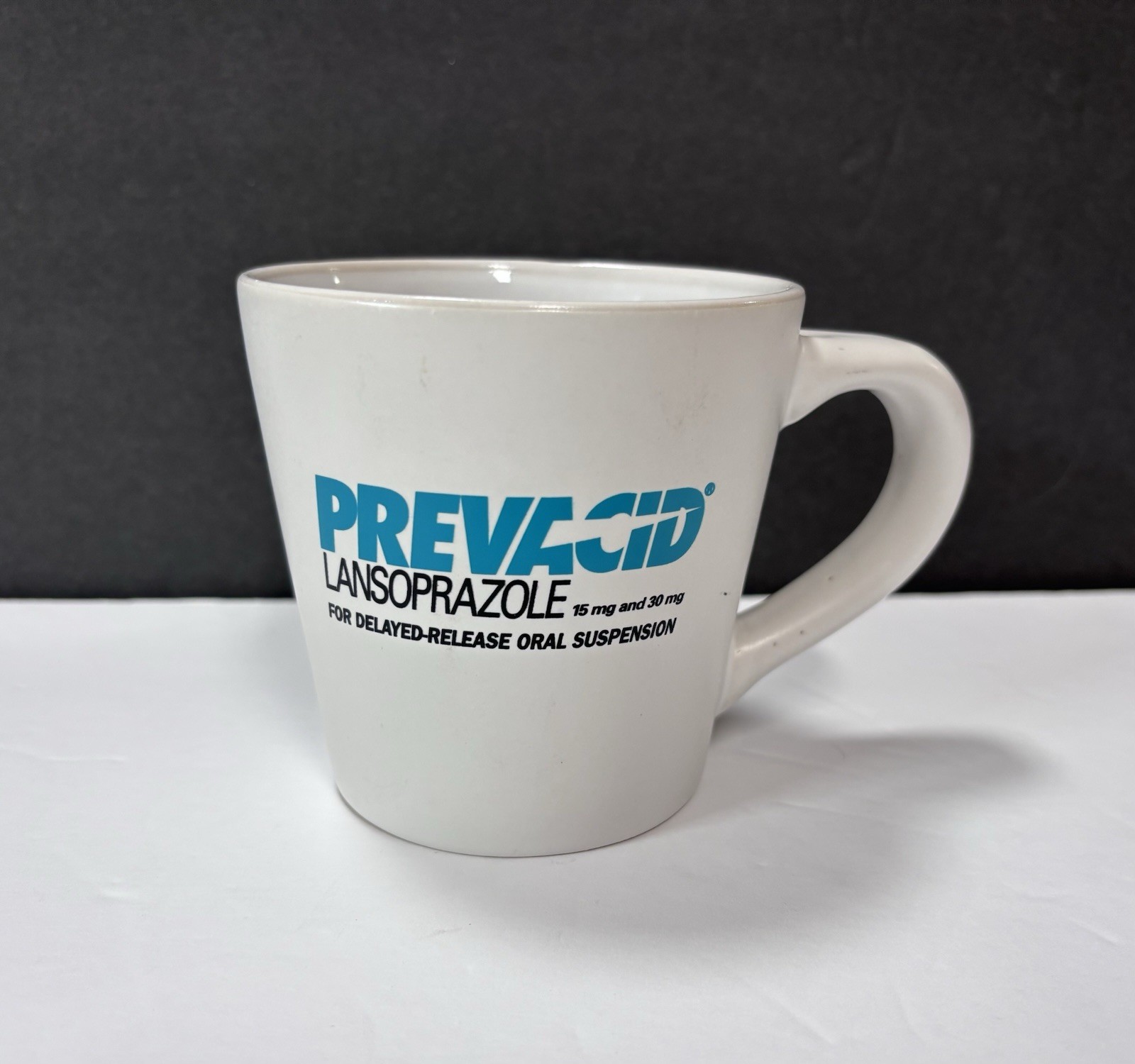 Vintage Prevacid Lansoprazole Coffee Mug Cup Pharmaceutical Advertising Doctor