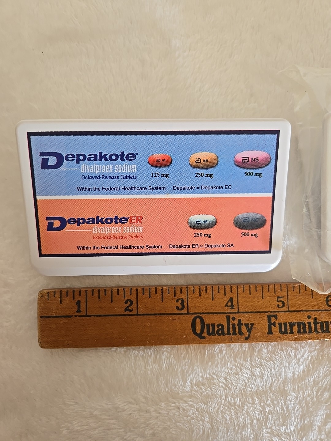 Depakote Drug Rep Pharmaceutical Promotional Magnet Clip 5″ Set Of 2