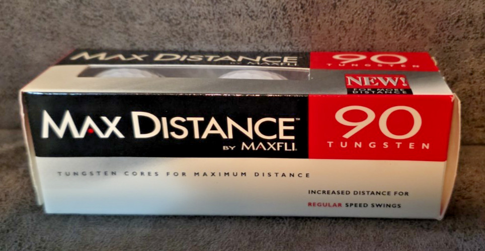 Vintage Tarka Maxfli Max Distance 90 Golf Balls 3 Pack Drug Rep Promo NOS