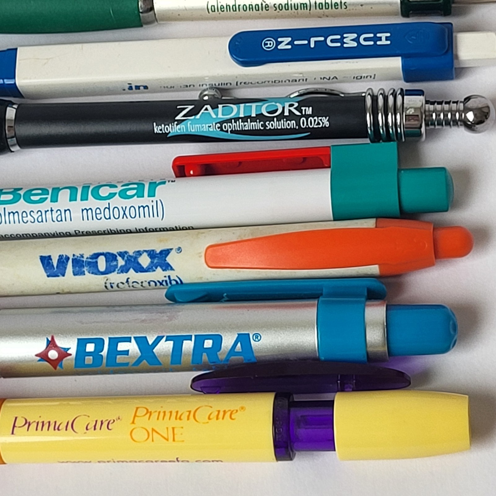 Pharmaceutical Drug Rep Pens Lot of 10 Benicar Bextra Cialis Qvar Vioxx Fosamax