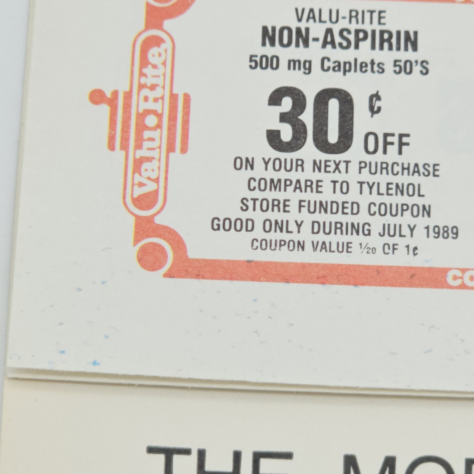 VTG 1989 Valu•Rite Calendar MODESTO, CA The Model Pharmacy Medico Dental COUPONS