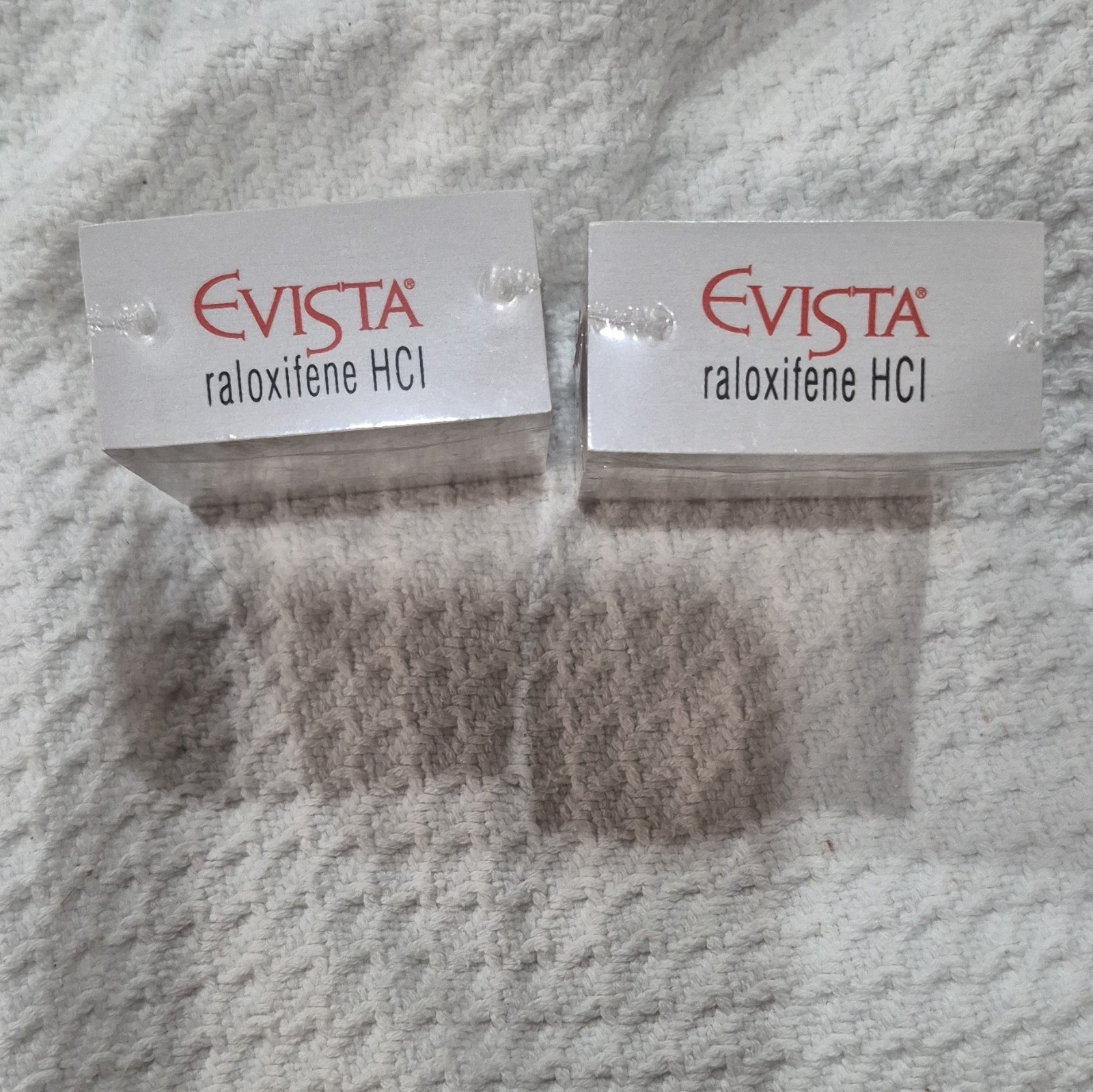 Evista Raloxifene HCl Note Cubes Sealed In Plastic Drug Rep Pharmaceutical