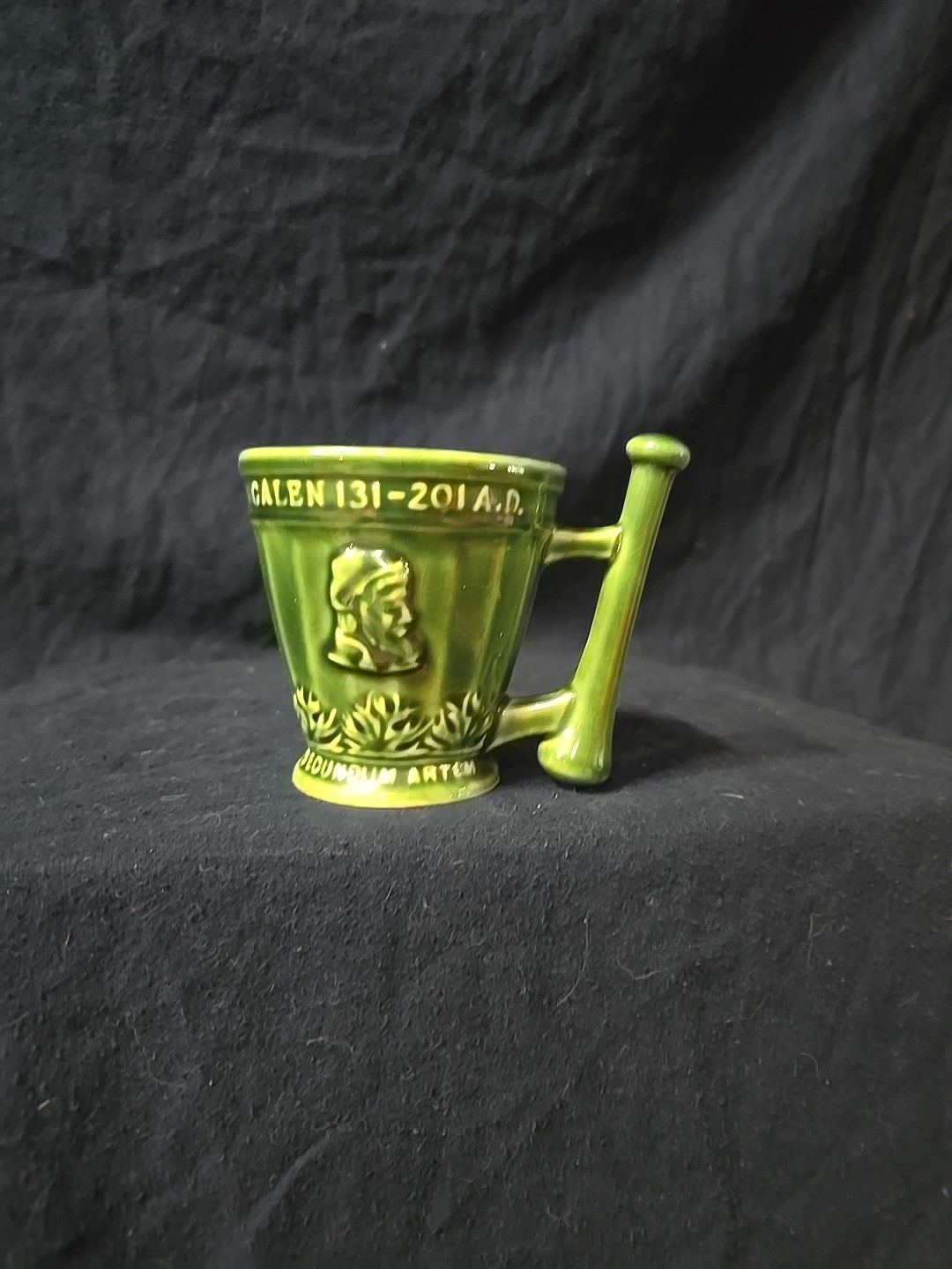 Vtg Galen Schering Advertising Coricidin Mortar Pestle Rx Mug