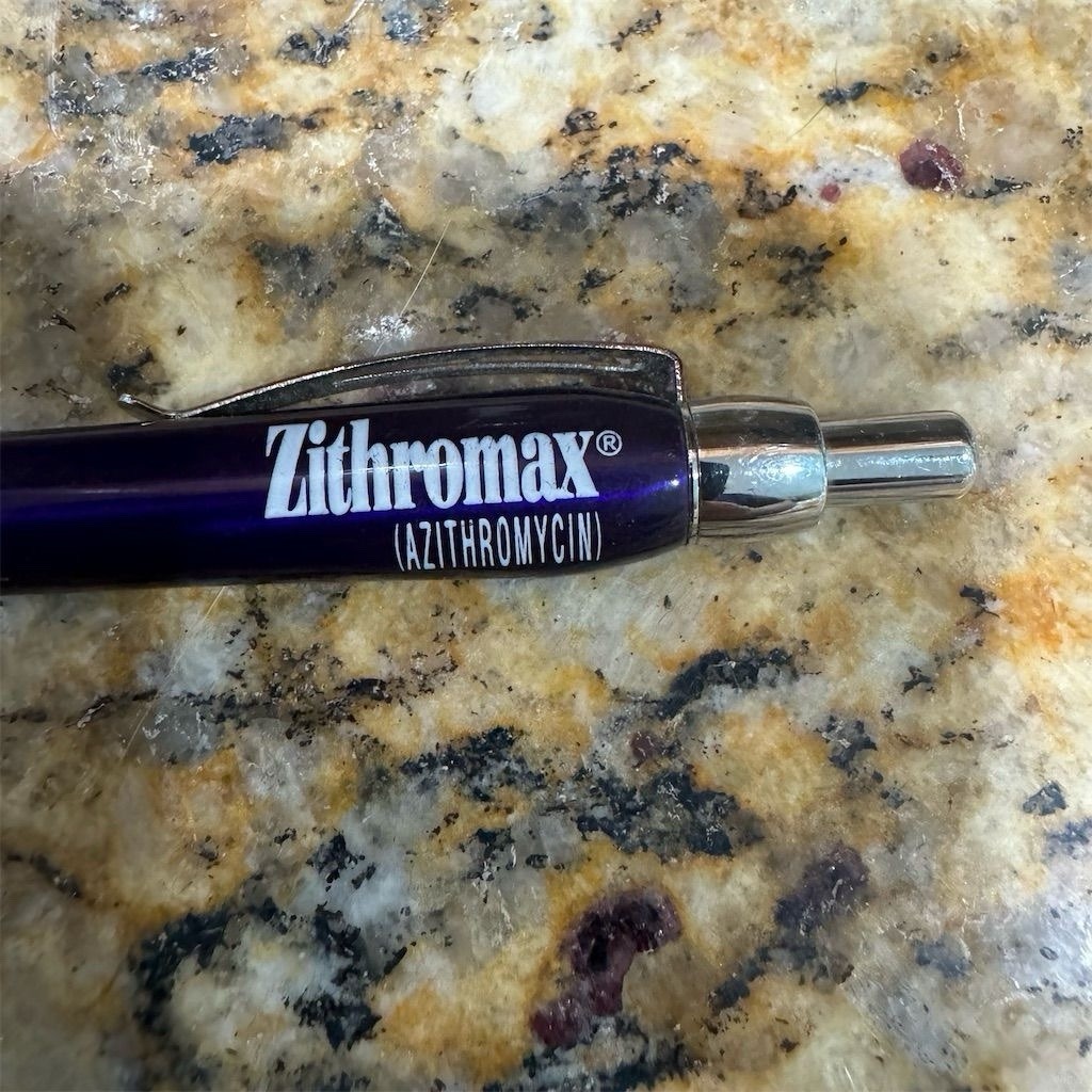 Rare Purple Zithormax Pharmaceutical Refillable Pen Collectable