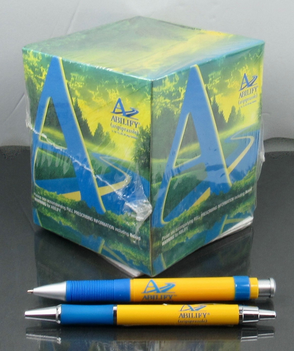 Abilify Lot PENS & Sealed Tissue Box Drug Rep Pharmaceutical Promo Advertising