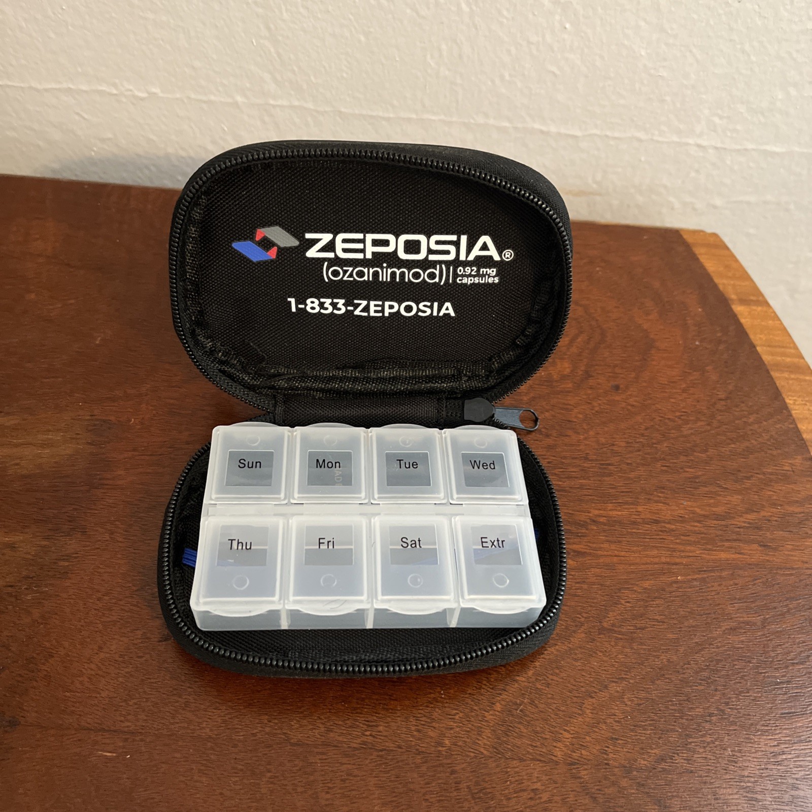 ZEPOSIA Drug Rep Promo Advertisement 7-Day Pill Storage Container Travel Case