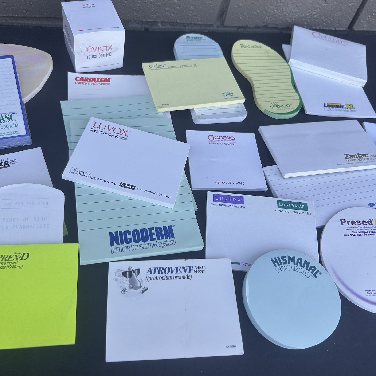 Lot Of 25 Drug Rep Pharmaceutical Partial Sticky Notes Notepads Ephemera Pharma