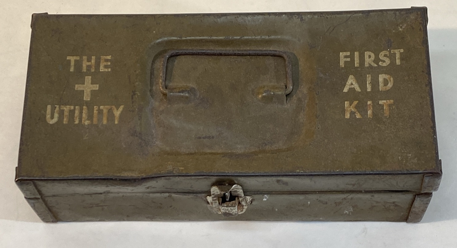Vintage Medical First Aid Box Green Metal Anahist Acme Johnson Mercurochrome