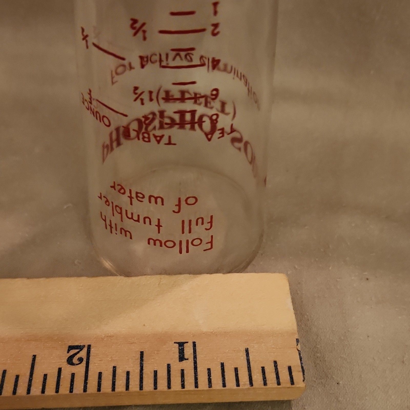 Phospho-Soda Fleet Glass Measuring Cup Pharmaceutical Collectible