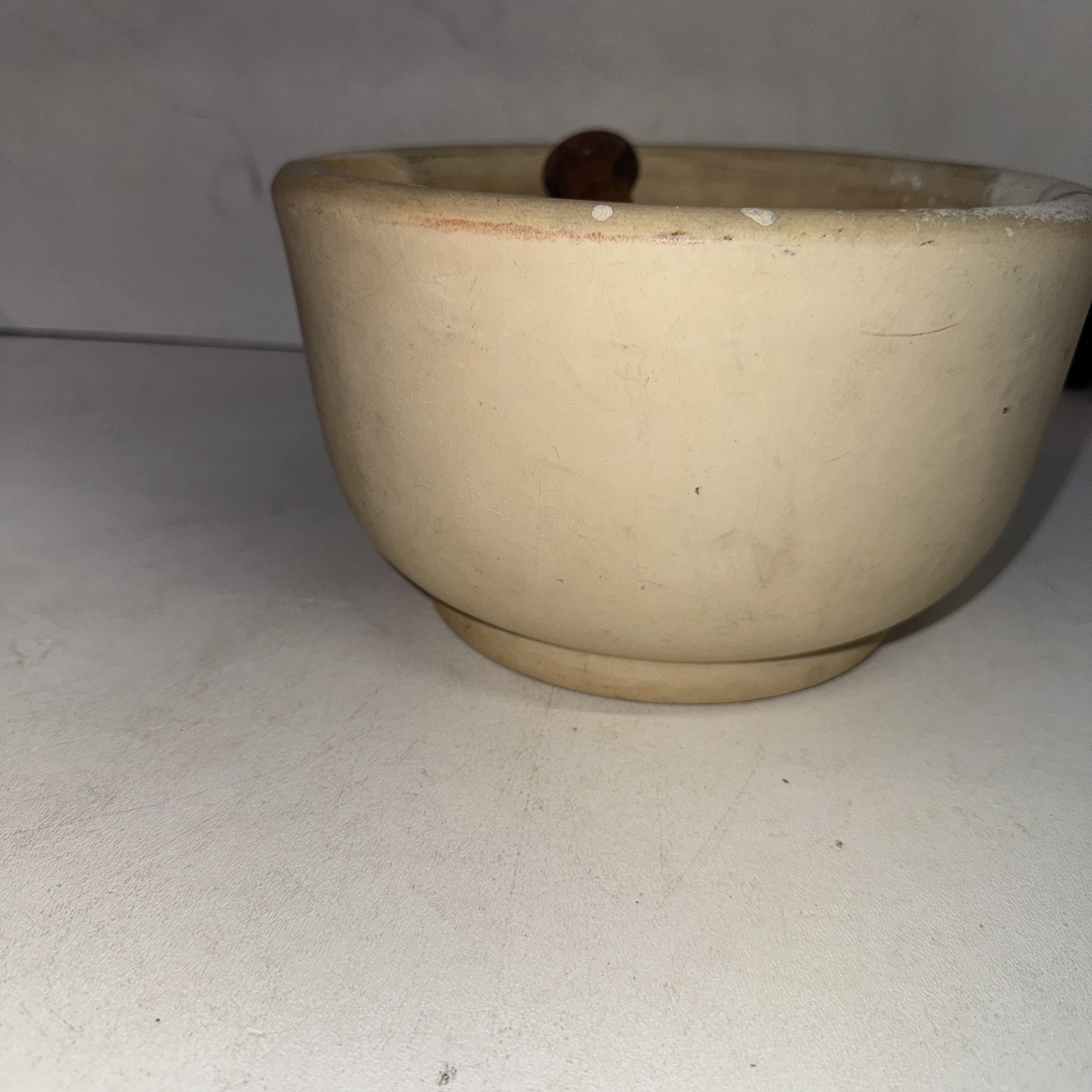 Vintage ACME #7 B Mortar Pestles Stoneware & Wood Pharmaceutical RX