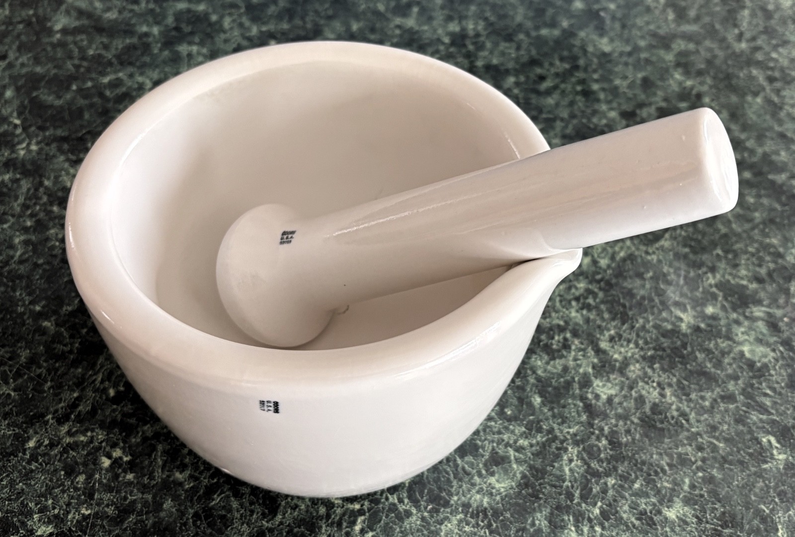 Vintage Coors Mortar & Pestle # 52017 – # 52015 Heavy White Ceramic Porcelain