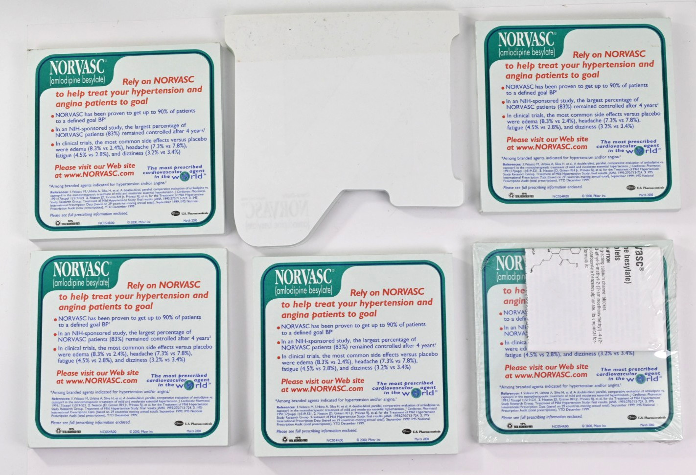 Lot Norvasc Rx Note Pads Pfizer Drug Rep Promo Medical Ephemera
