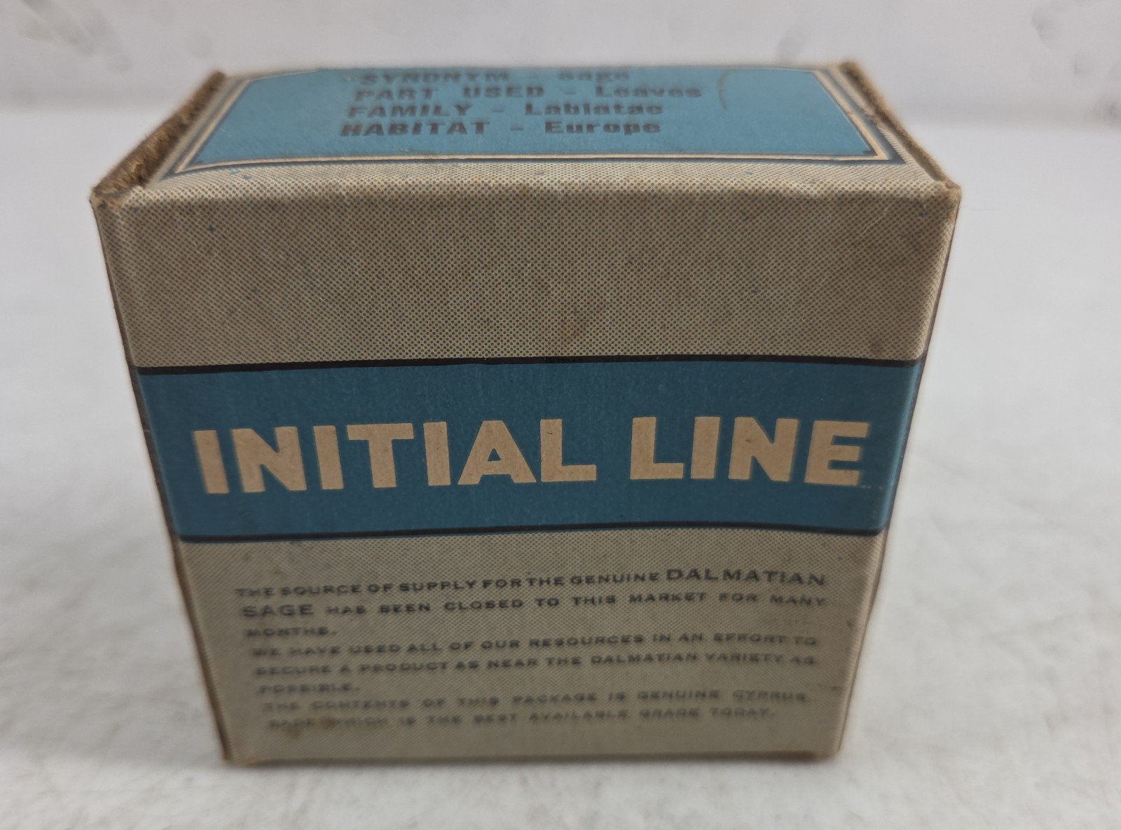 Antique Initial Line Cyprus Sage SB Penick Co Crude Drugs NY NOS Sealed Box