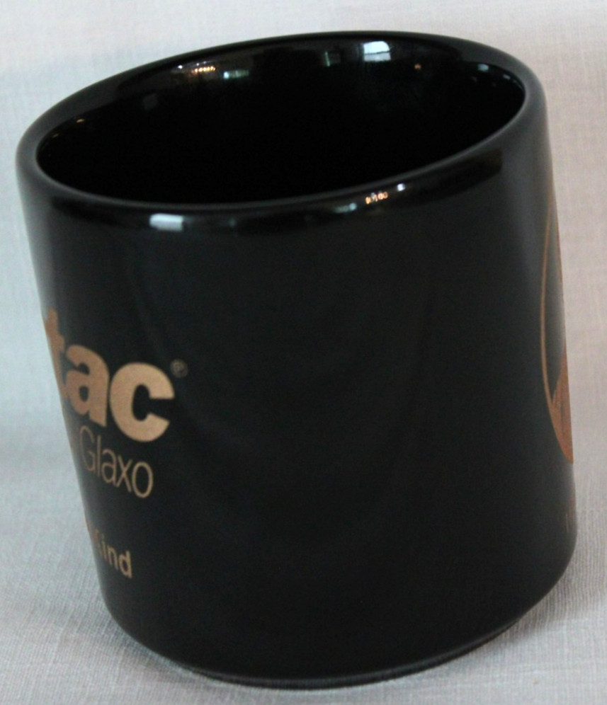 Zantac Hippocrates Pharmaceutical Coffee Mug Tea Cup Doctor Black Made England