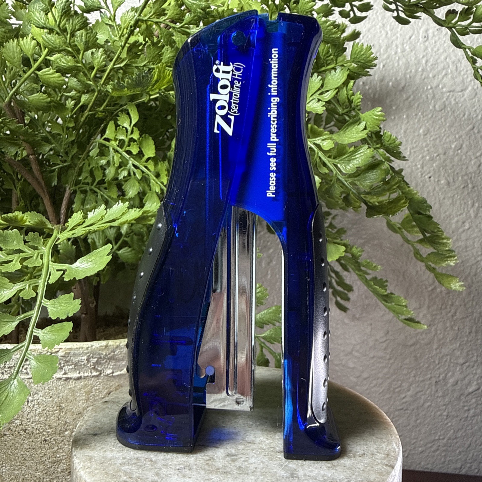Zoloft Pharma Promotional Stapler Works Blue