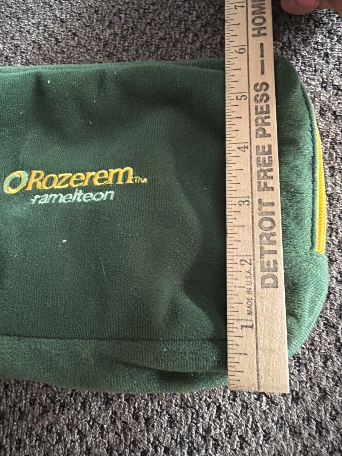 Rozerem Takeda Drug Rep VTG GREEN VELOUR Zipper Bag Earplugs 2 Pens Notes New