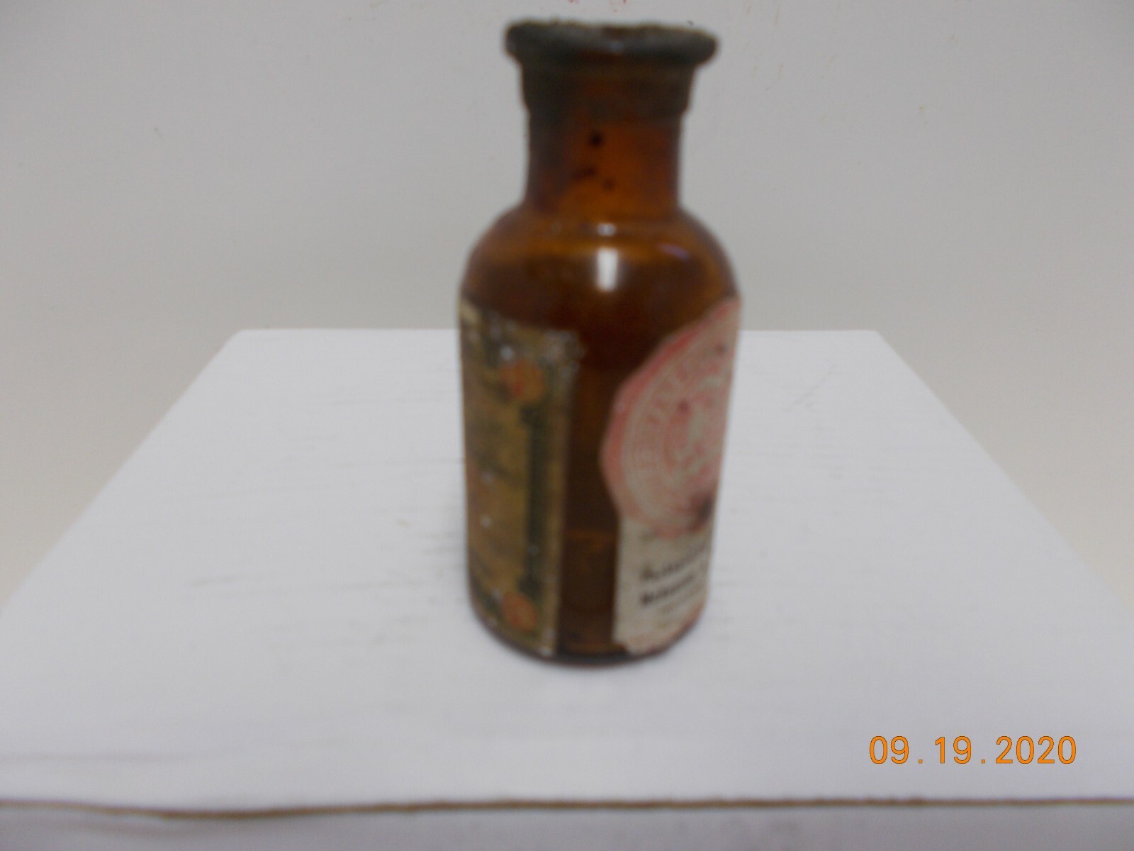 Vintage Fritzsche Brothers 3 1/2″ Apothecary Croton Oil Bottle McKesson & Robbin