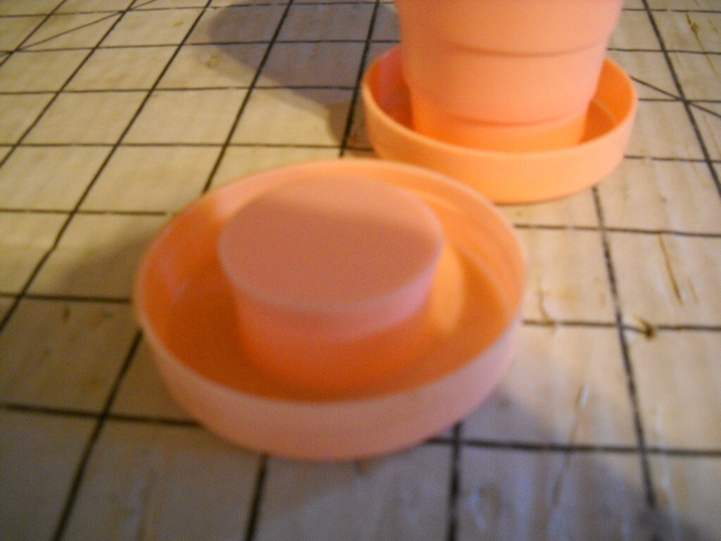 Orr Rexall Drugs, Inc. Pink Plastic Collapsing Travel Cup