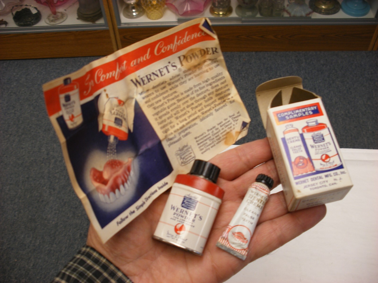 Vtg Medical Dental Pharmacy – Wernet’s Dental Powder & Denture Cream Sample Box