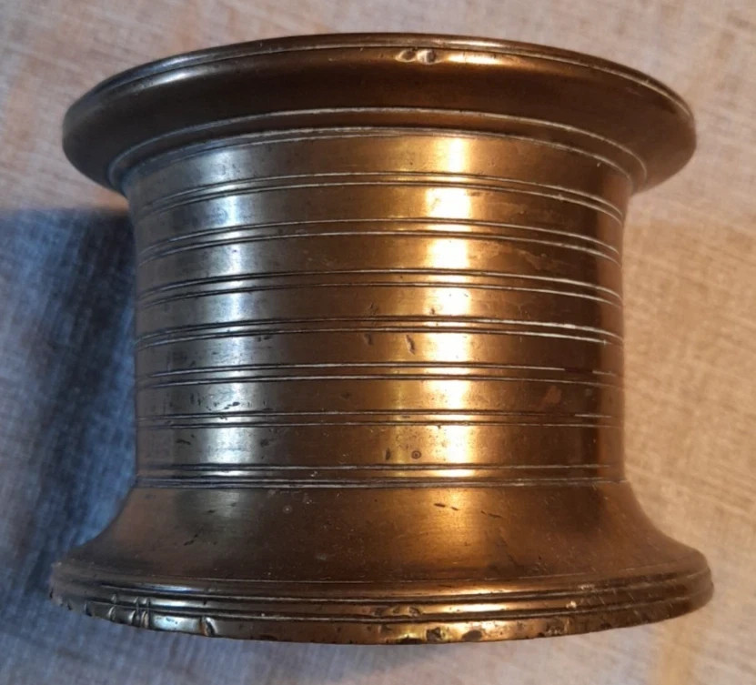 Brass Apothecary Instrument Mortar English Brass Antique 100mm x 70mm 1.1kg