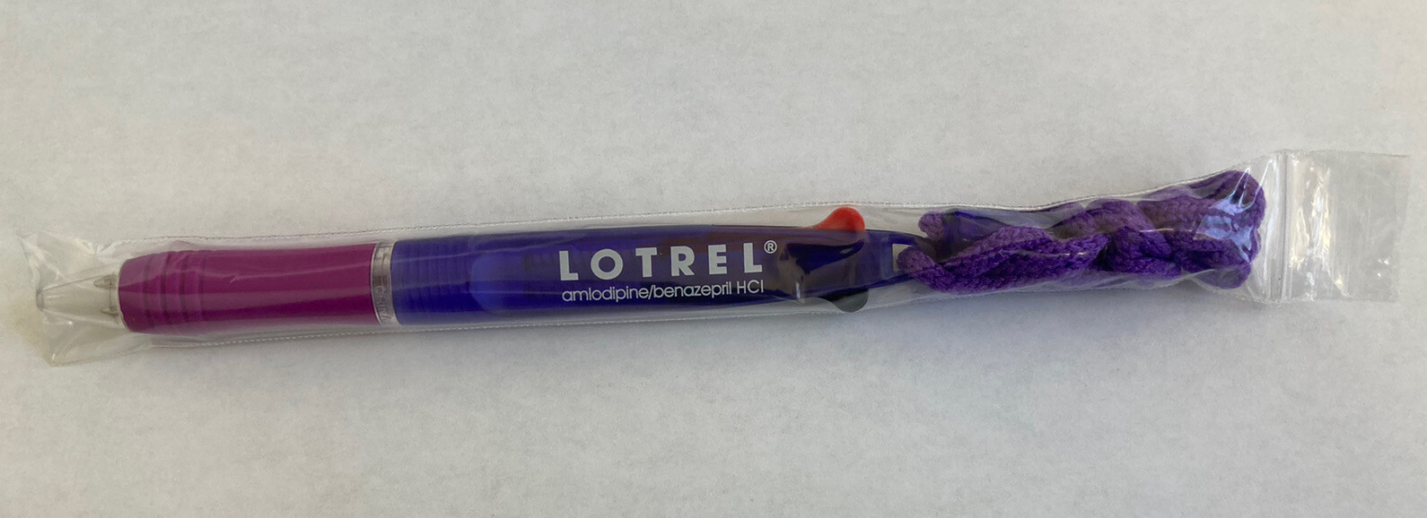 LOTREL LANYARD Pharmaceutical Drug Rep Pen VERY RARE Advertising Collectible