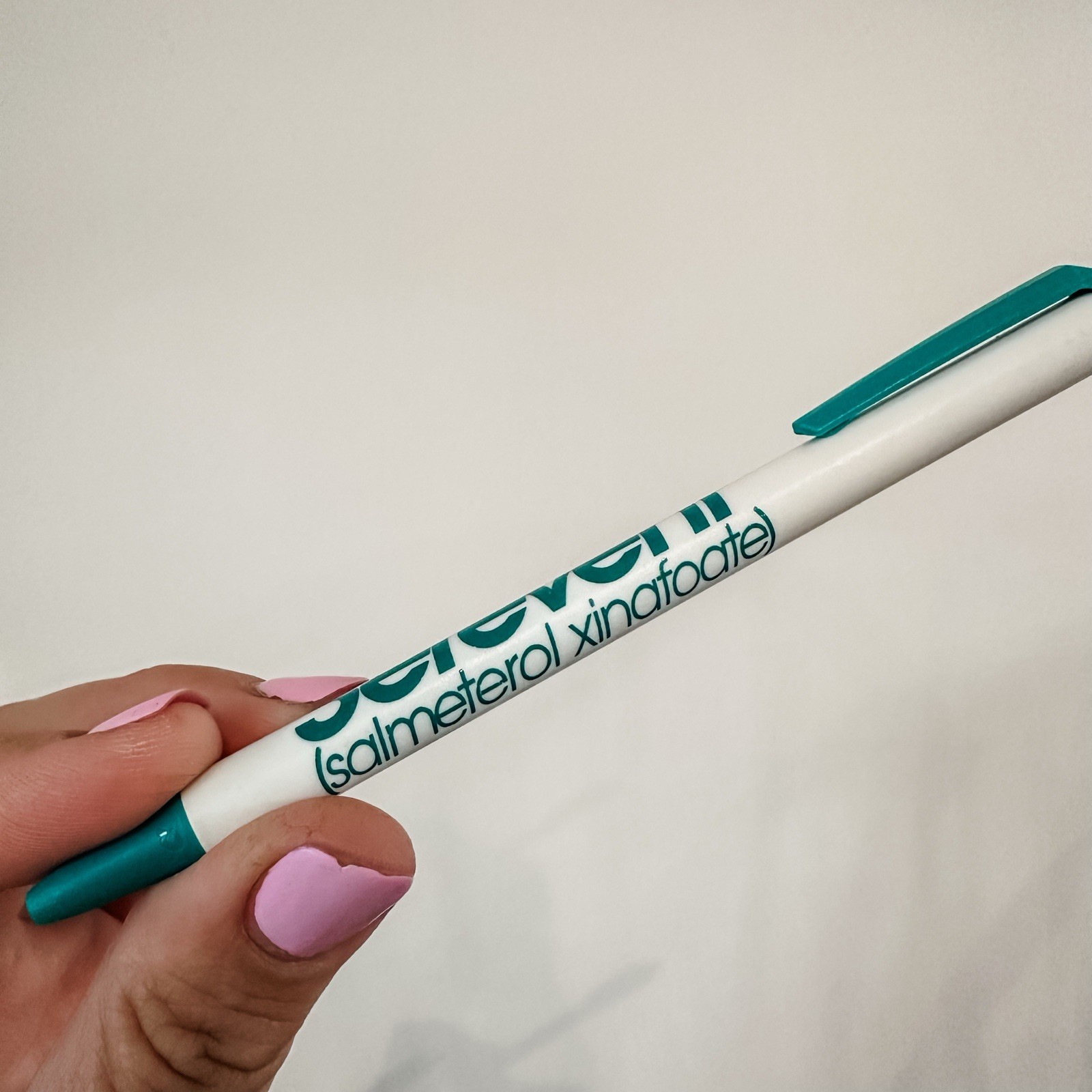 Metal Serevent Pen Green Drug Rep Pharmaceutical Promo Advertising Rare
