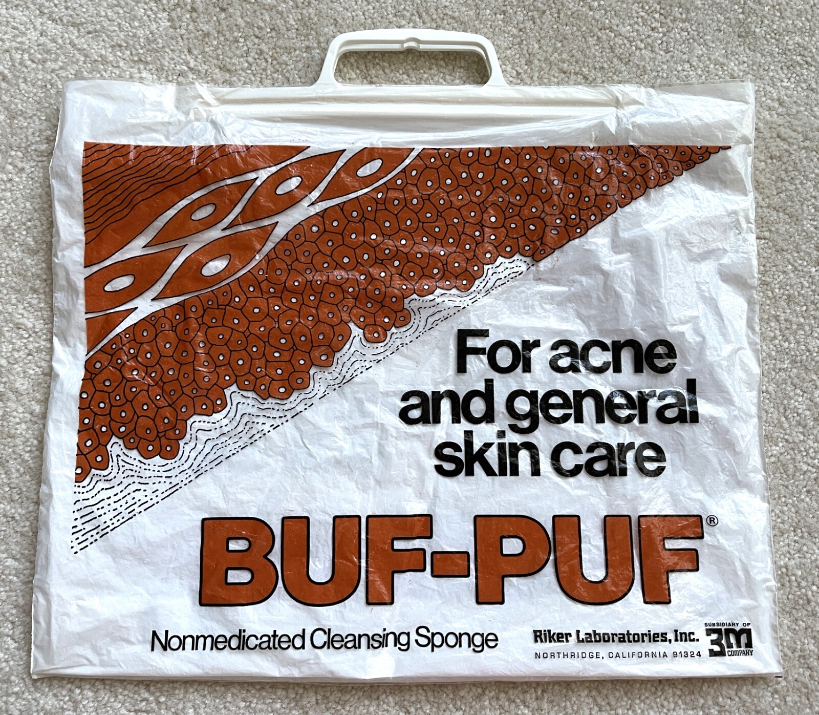 Buf-Puf Reusable Tote Bag Sack 3M Riker Lab Drug Rep Pharma Advertising