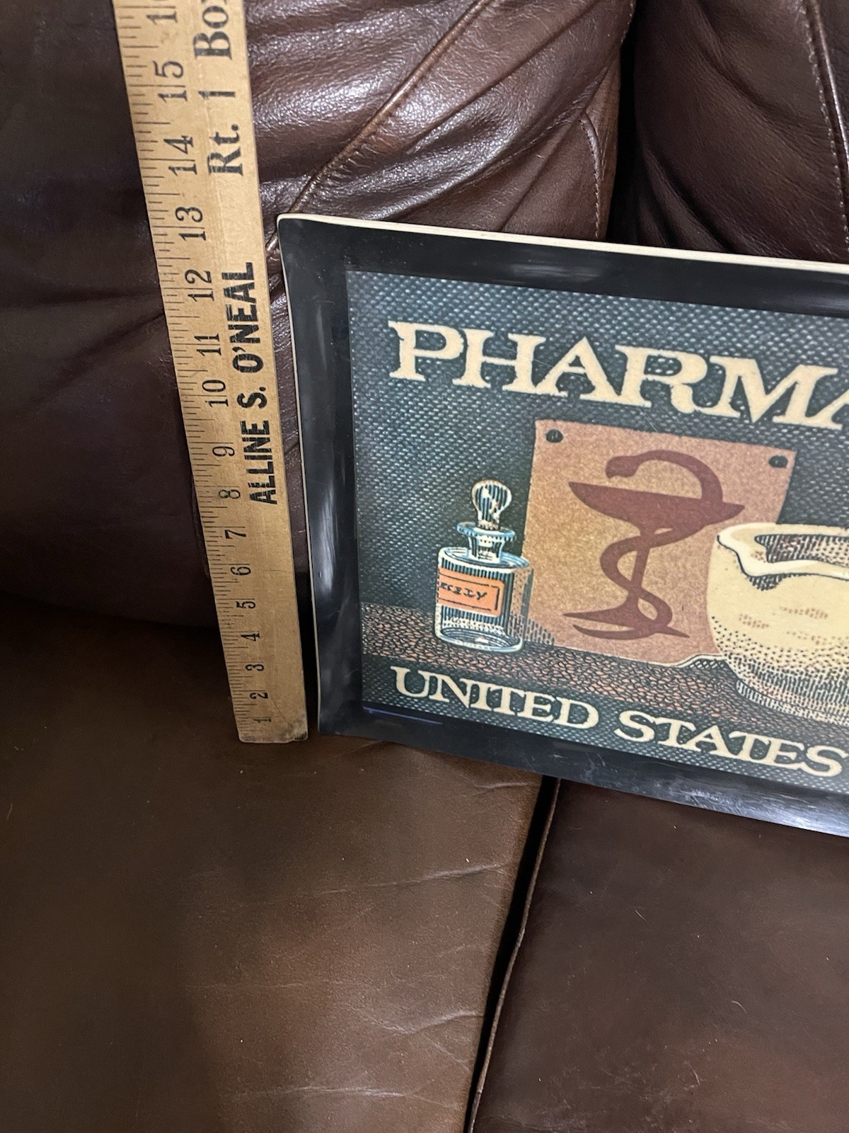 Vintage Pharmacy United States Postage 8¢ Heavy Plastic Tray